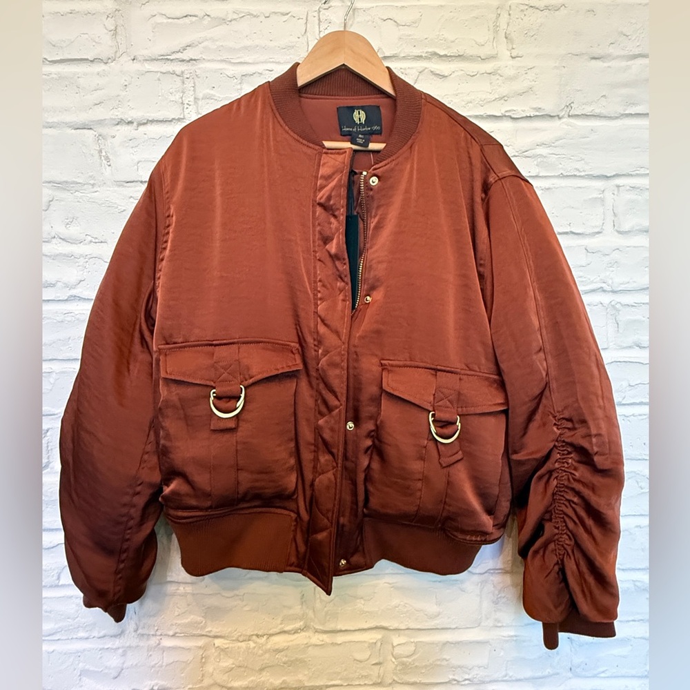House of Harlow 1960 Satin Bomber jacket